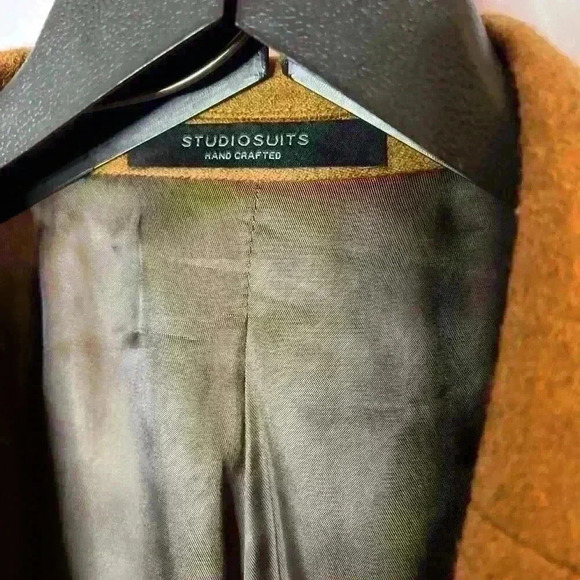 Studiosuits Hand Crafted Melange Rust Tweed Jacket Blazer Mens 44” 100% Wool - Picture 6 of 10